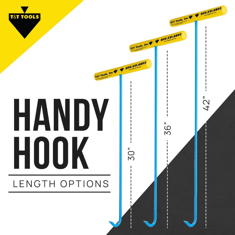 T & T Tools T&T Tools Heavy Duty Handy Hook â€“ Portable 30 Inch with 3/8" Round Pump Hook End â€“Multipurpose Lifting and Pulling Tool for Manhole Covers, Septic Tanks, Storm Drains, Sewer Lids & More â€“1 Pack - Image 3